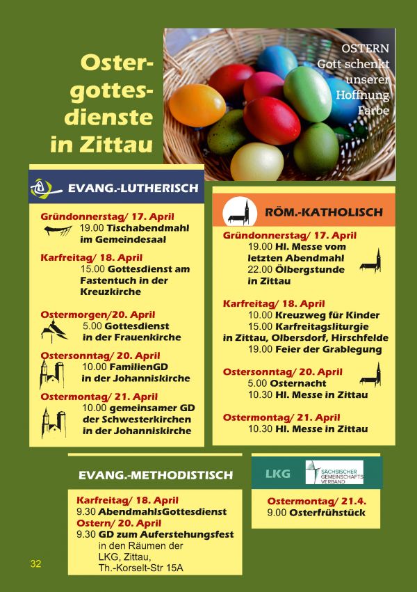 Gottesdienste zu Ostern 2025